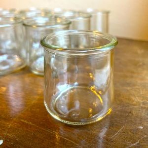 Yoplait Oui glass jars.
